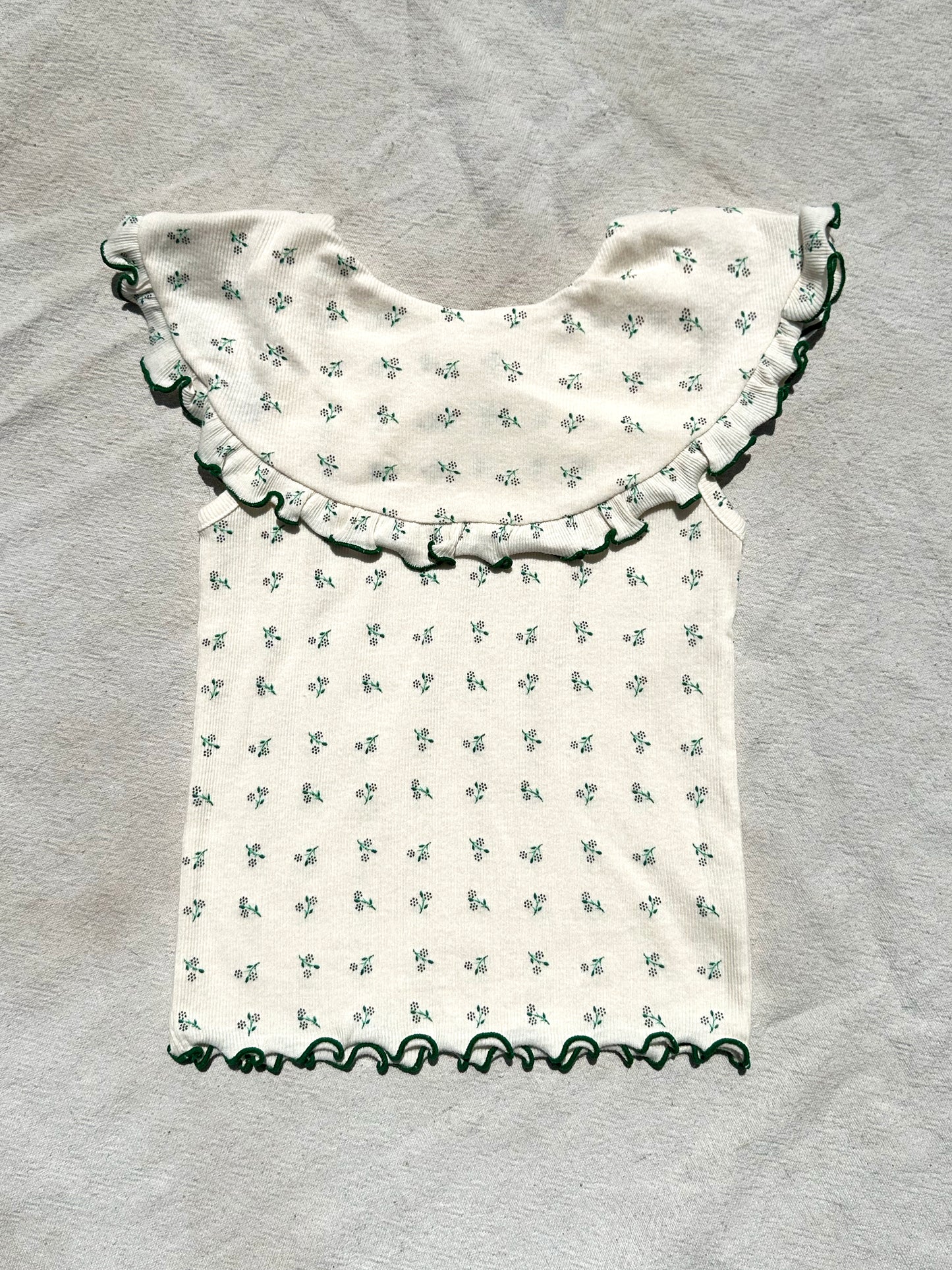 Sailor Sleeveless Merrow Top in Mini Floral Print