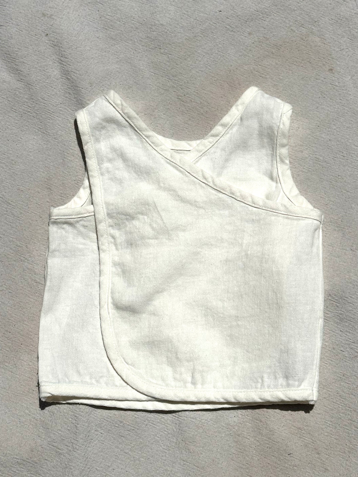 Cross Back Tank Set in Vintage White