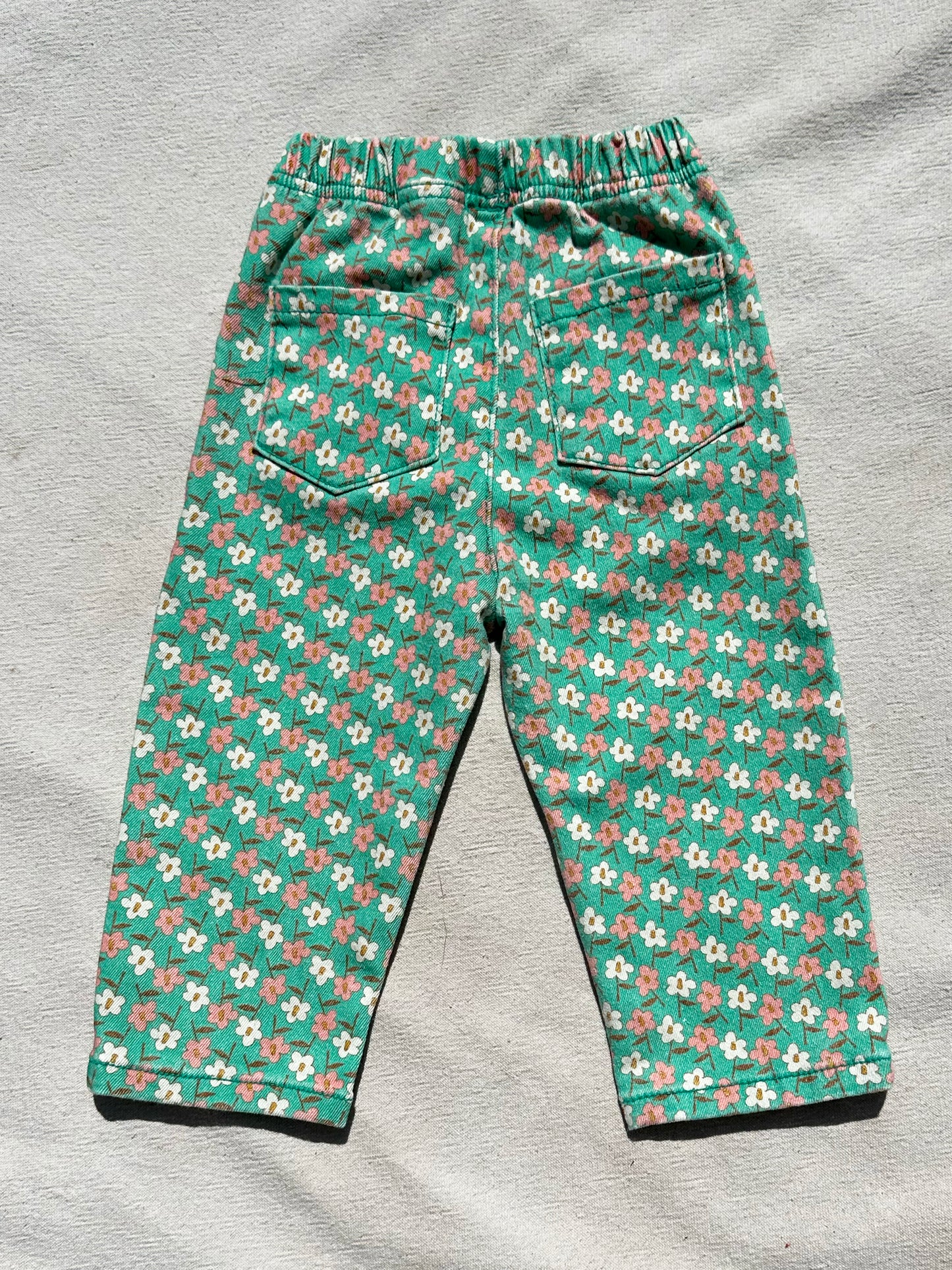 Cotton Candy Pants in Mint Floral