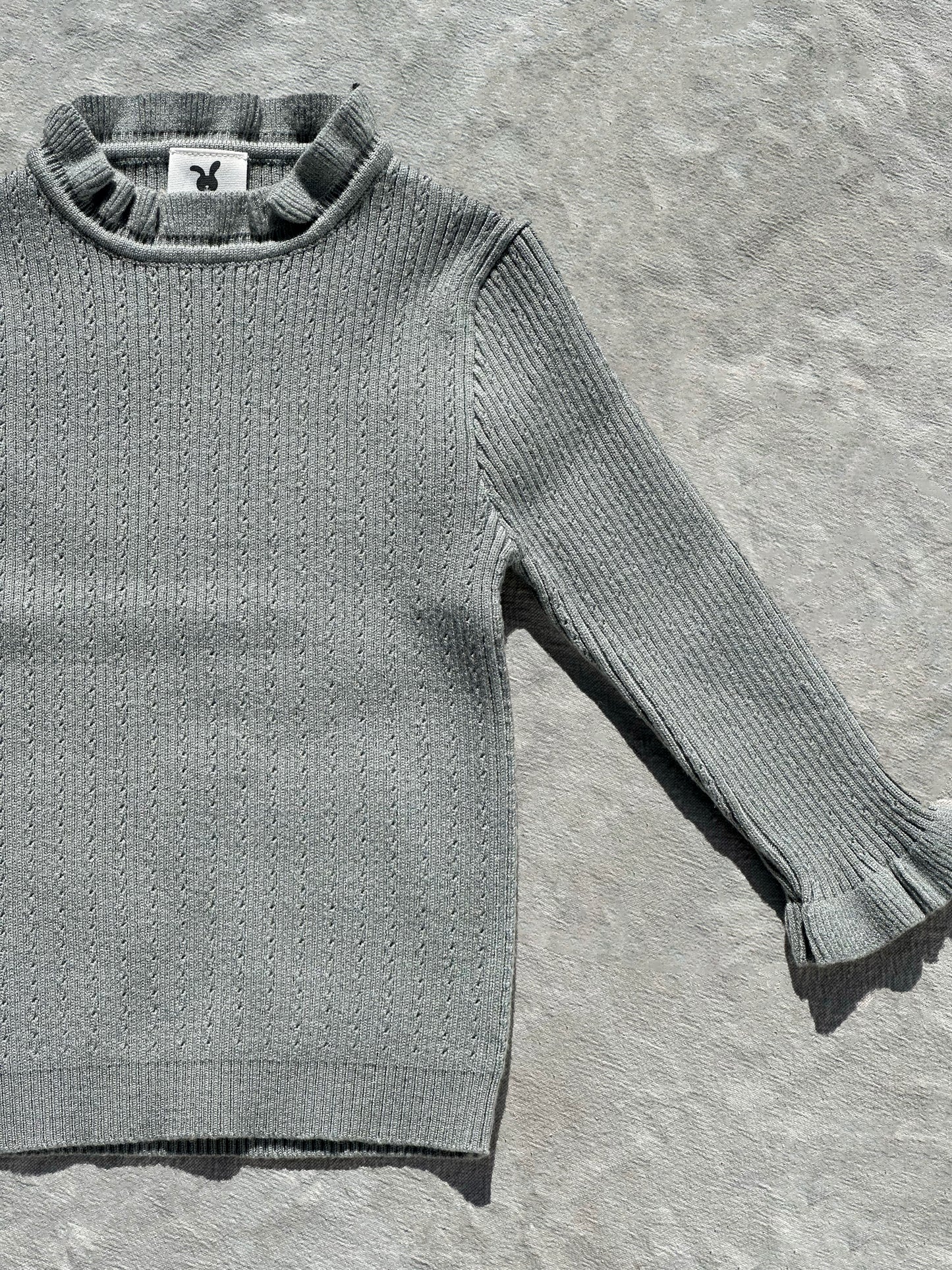 Cable Knit Sweater in Slate
