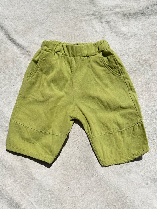 Blake Linen Capris in Vintage Olive Green