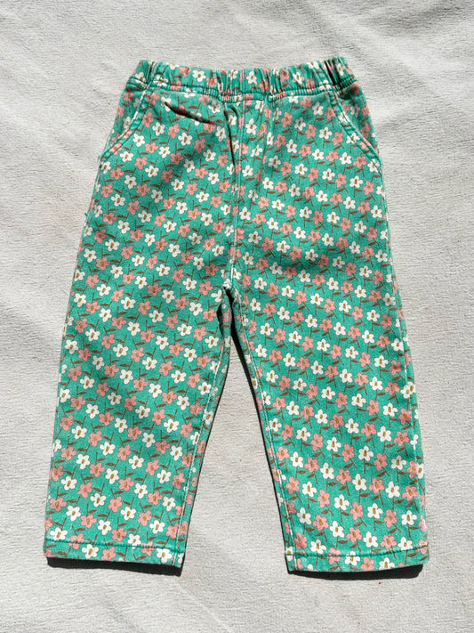 Cotton Candy Pants in Mint Floral