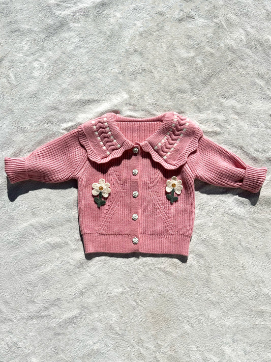 Petal Cardigan in Pink