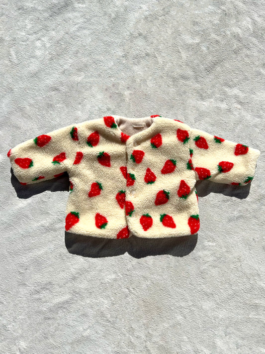 Strawberry Fleece Jacket in Strawberry