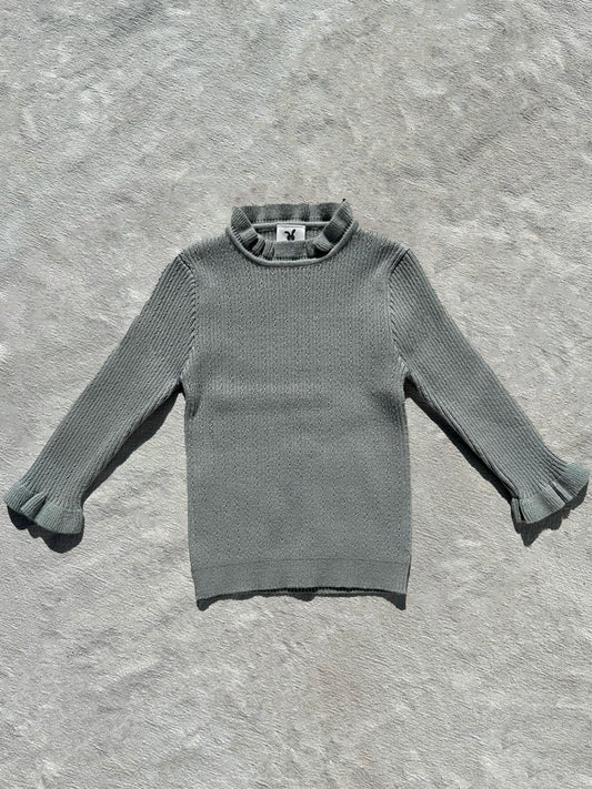 Cable Knit Sweater in Slate