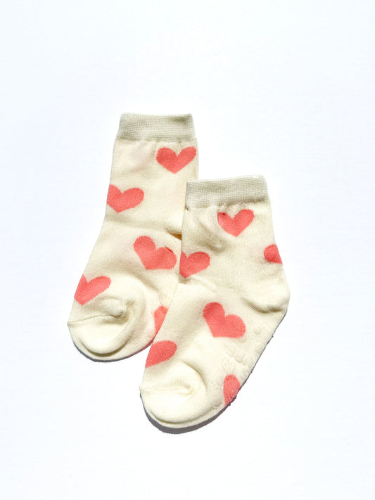 Floating Heart Socks in Pink