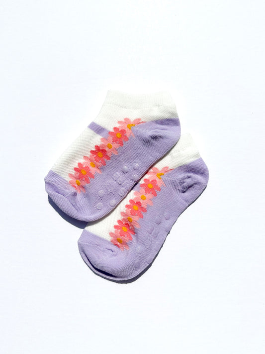 Bloom Necklace Ankle Socks in Purple